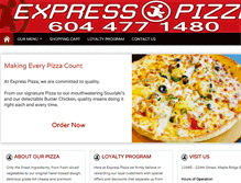 Tablet Screenshot of expresspizza.ca